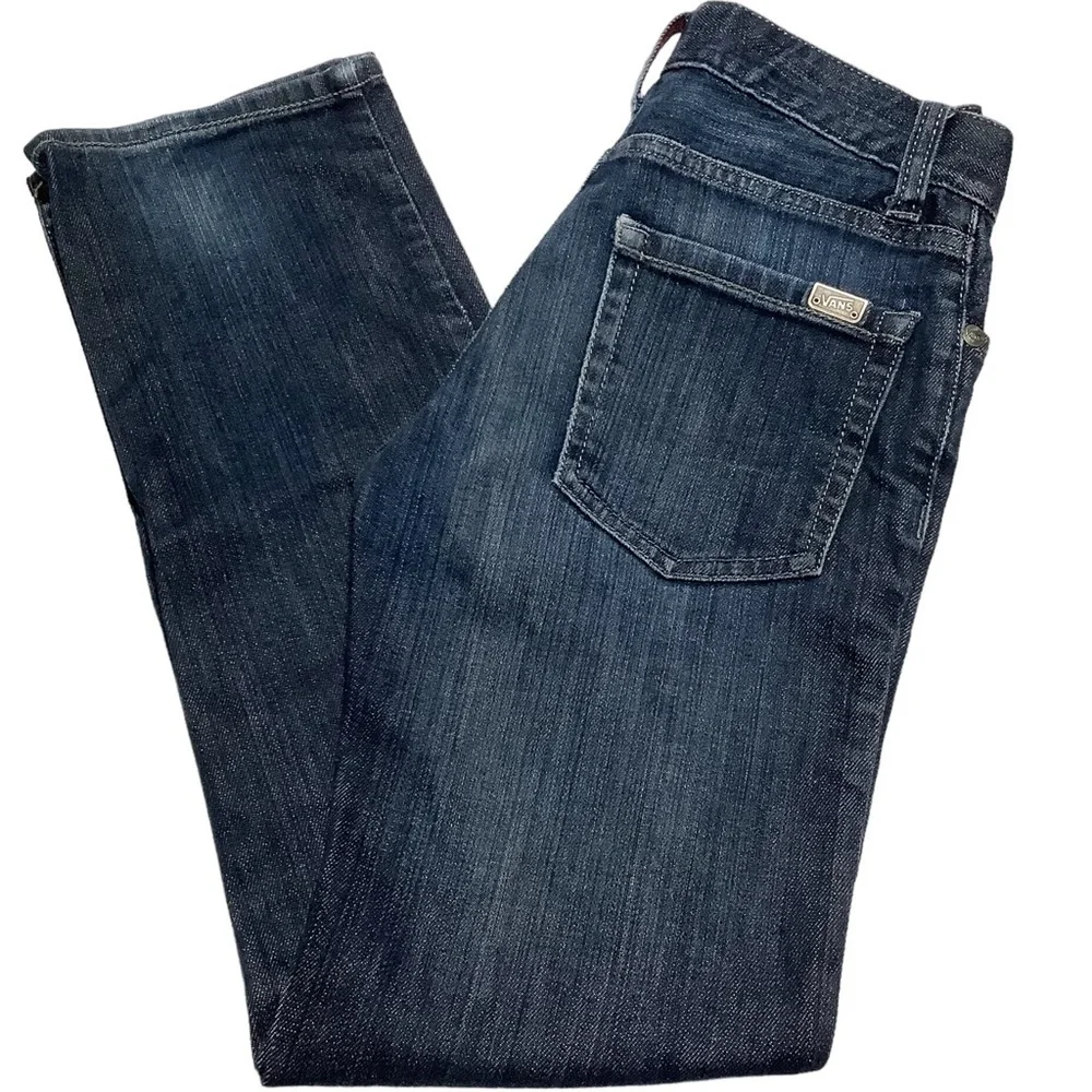 VANS 5 Pocket Straight Leg Dark‎ Wash Jeans - Size Youth 12